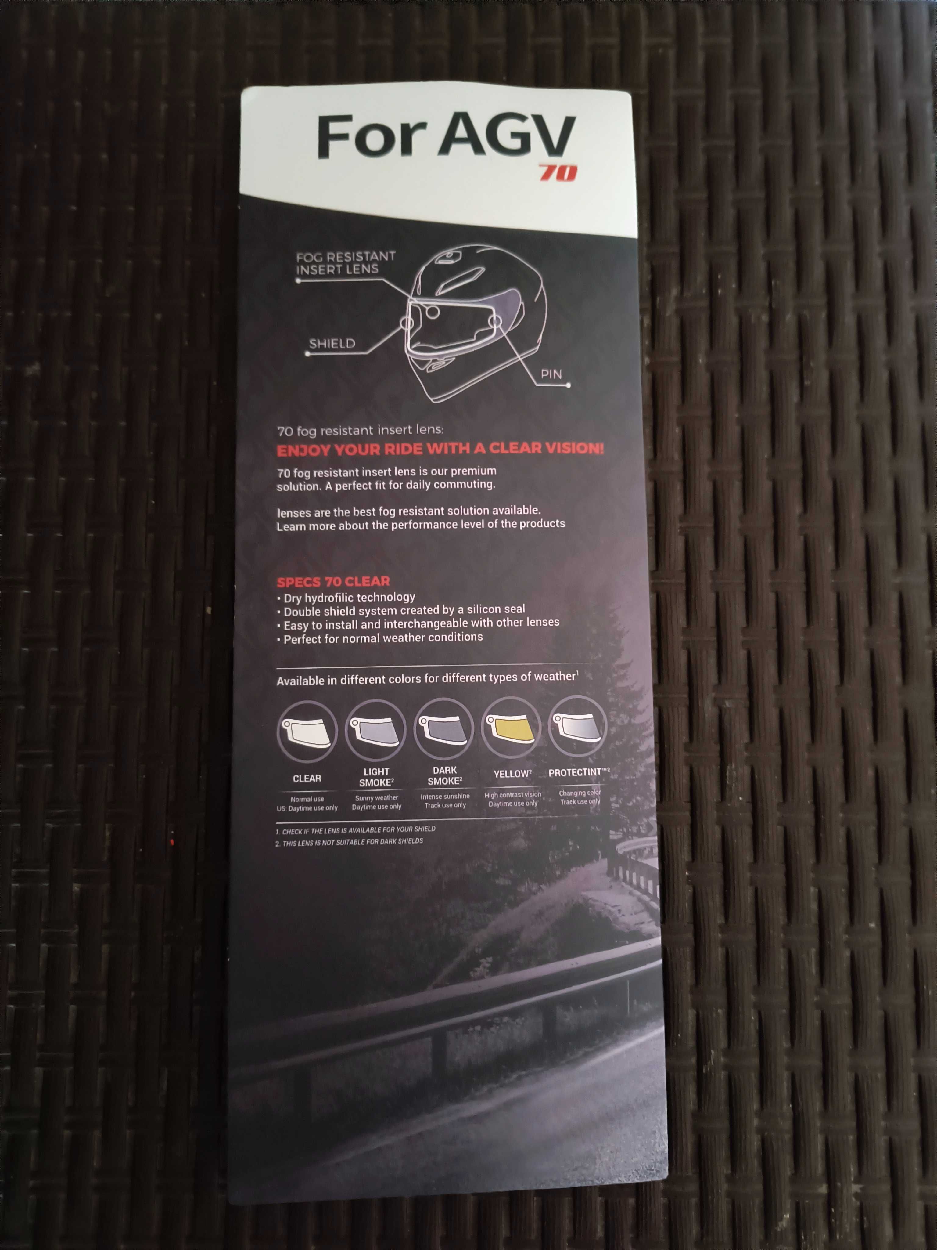 Vizieră fumurie AGV + pinlock AGV