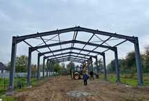 vând structură metalică 12 m lățime 30 m lungime din profil II pe 180