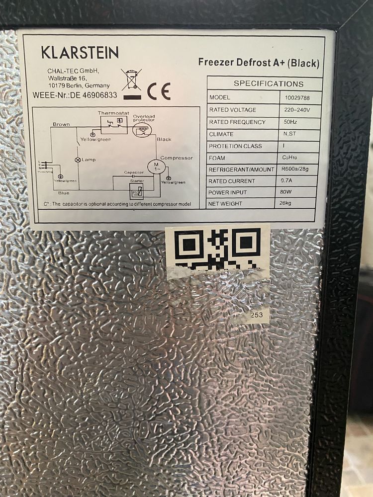 Congelator Klarstein 10029788 Garfield XL