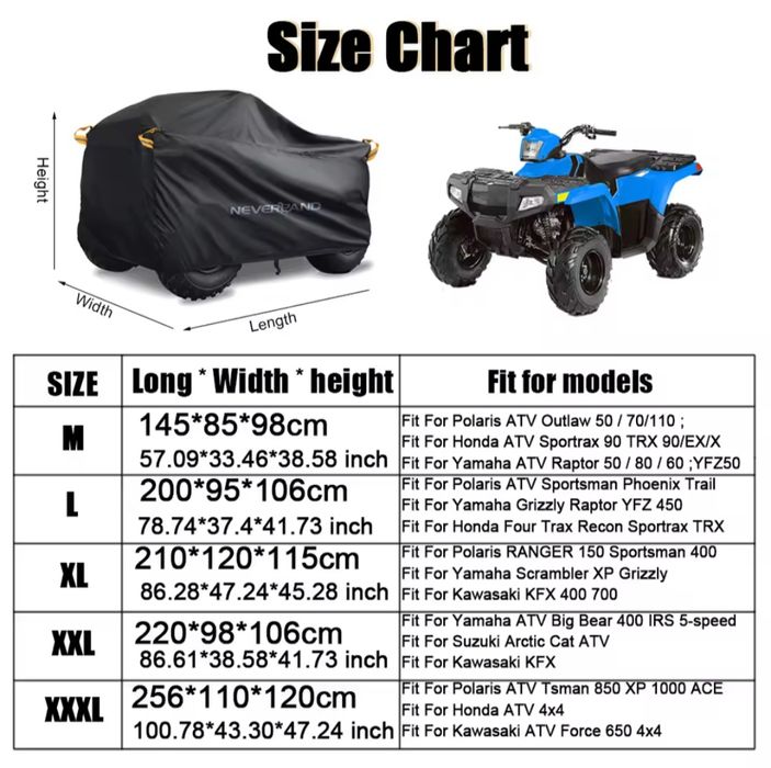 Husa protecție atv quad (cf moto, can am, Polaris)