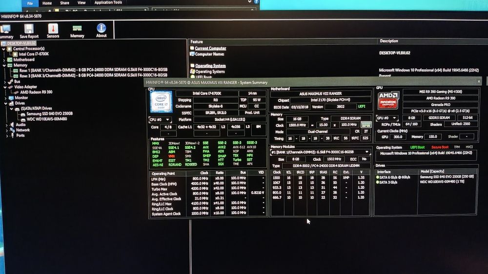 Calculator Gaming I7 6700K, AMD R9 390 8GB 512 bit, 16 GB DDR4 SSD+HDD