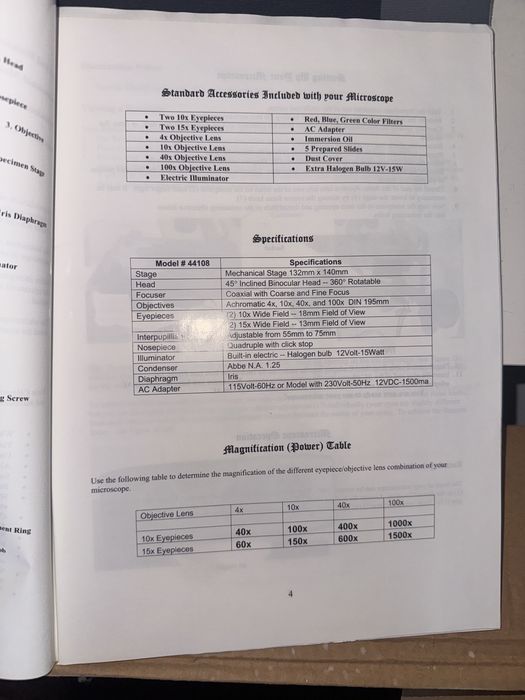 Microscop profesional nou Celestron 44108 1500x, cu accesorii