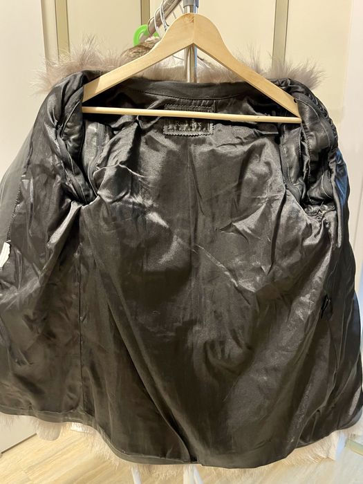 Blana naturala de vulpe - gri/argintiu