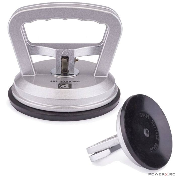 Ventuza aluminiu geam 120 mm, capacitate ridicare 50 Kg, Powermat