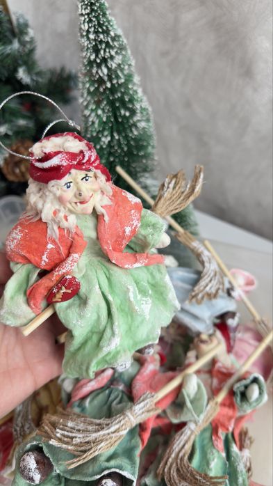 Елочные игрушки из ваты