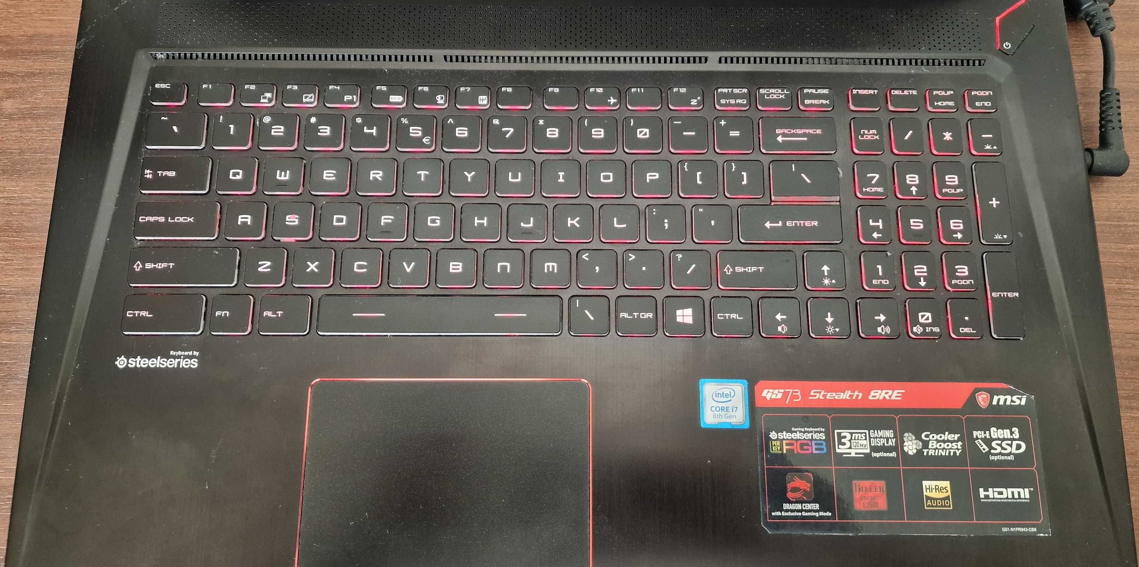 Laptop Gaming MSI GS73 Stealth, i7 8750H, 16Gb DDR4, GTX 1060 6Gb DDR5
