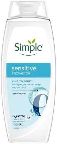 Нов Душ гел за чувствителна кожа Simple Kind 6x450 мл Хипоалергенен