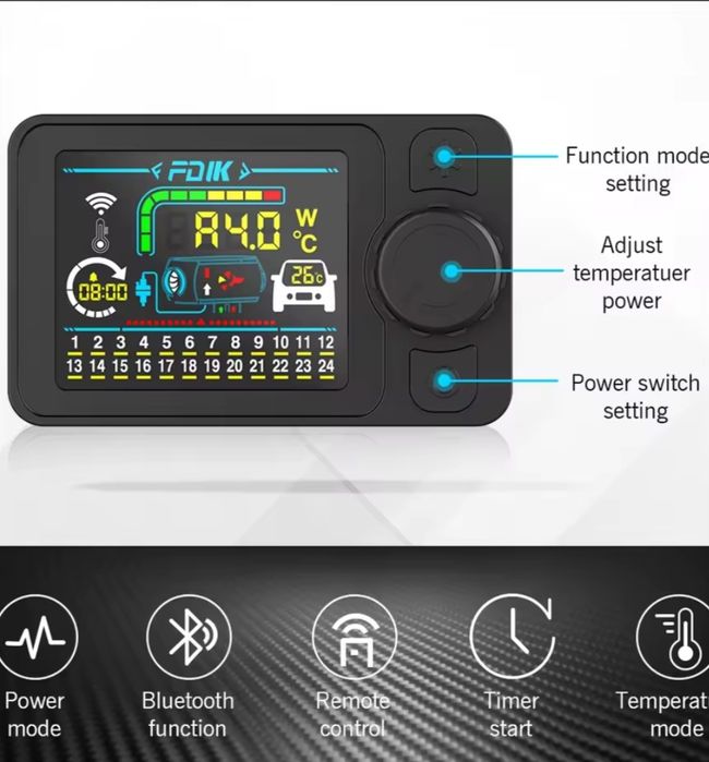 Incalzitor Aer Diesel FDYK 8KW ~220Vca/12Vcc/24Vc Bluetooth Silentios