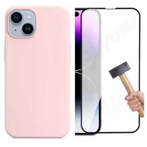 Husa Soft Touch Materia Inter+Folie Sticla Iphone 14/15/16E/17/PRO/MAX