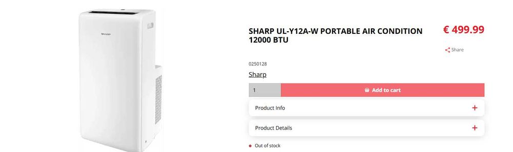 Мобилен Климатик Sharp