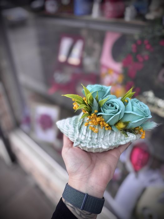 Букет с ароматни сапунени рози