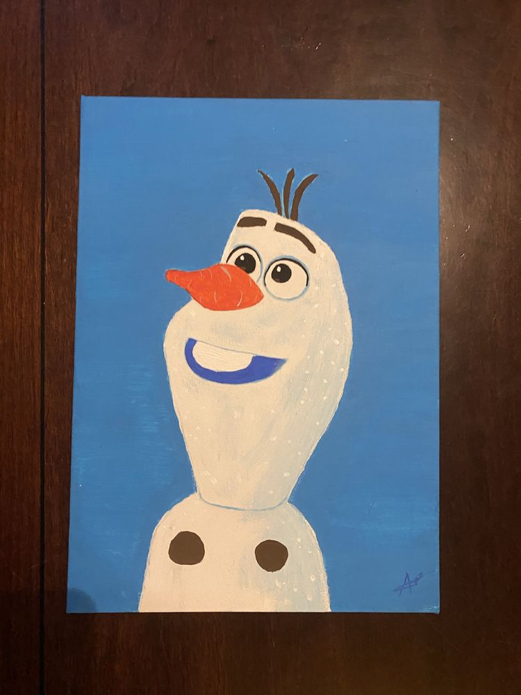 Olaf tablou pictat manual