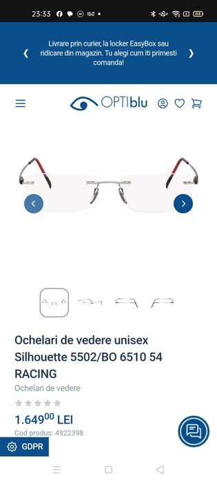 Rame Ochelari Silhouette 5502 BO 6510 Raceing