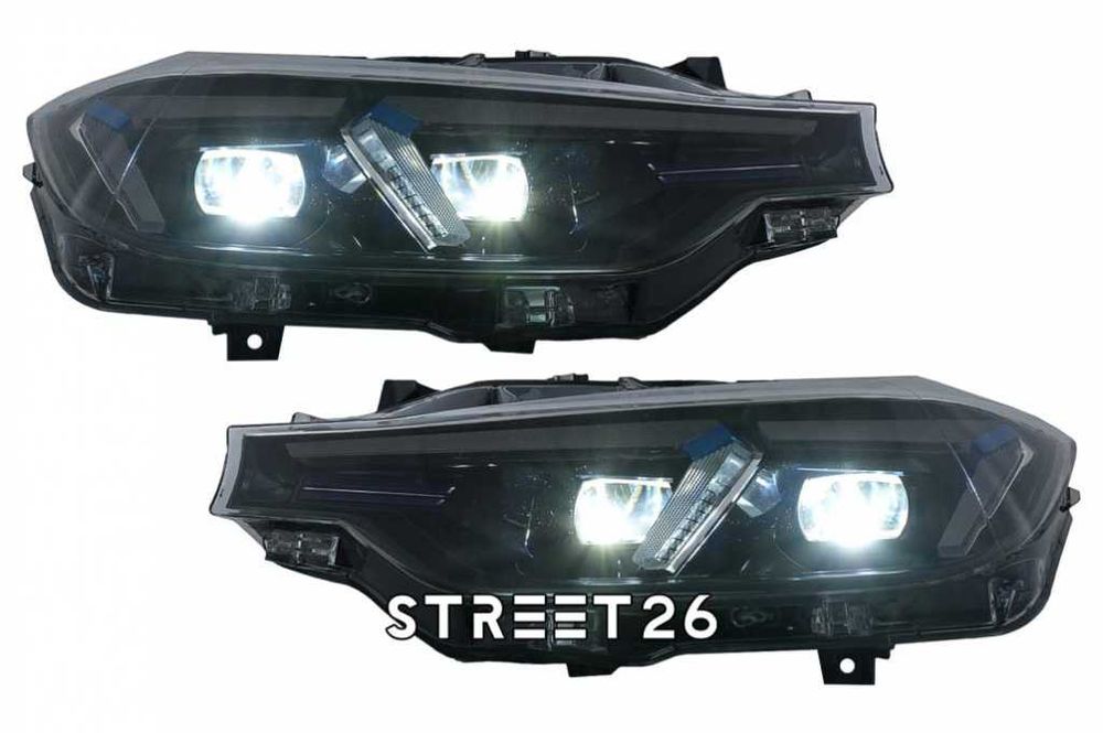 Faruri LED BMW Seria 3 F30 F31 (2011-2019) G20 Design Pentru Halogen