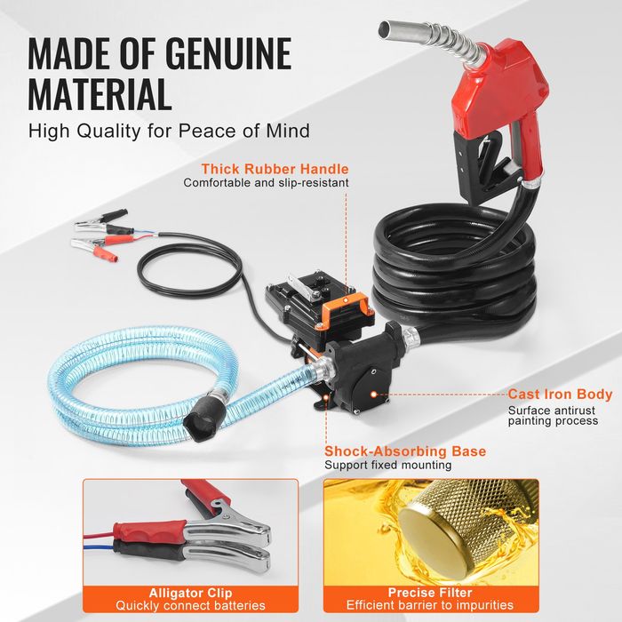 Pompa Transfer Carburant 12V DC 57L/min,Auto-Oprire