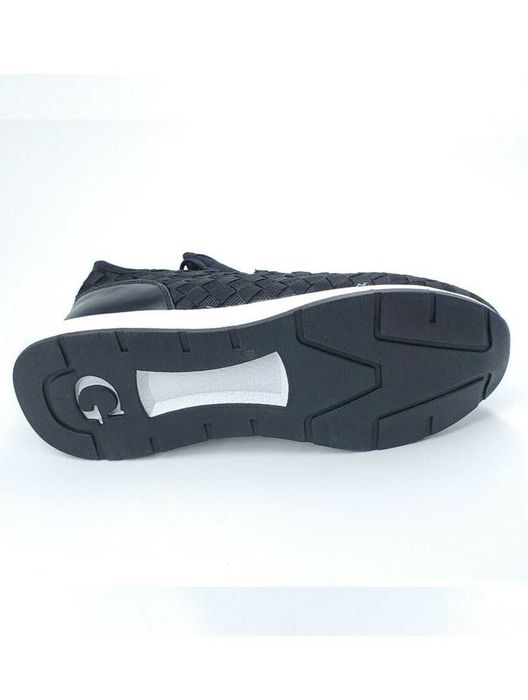 Adidasi GUESS Men High Top Fashion Sneakers _ Black Woven Fabric