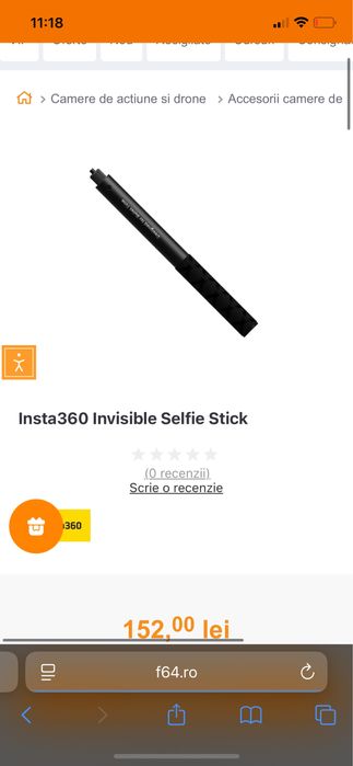 Invisible Selfie Stick Insta 360