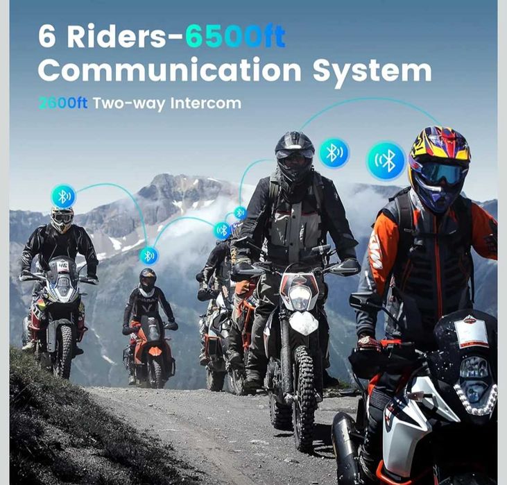 Gearelec G-MAX Bluetooth слушалки за мотоциклетна каска V5.2BT