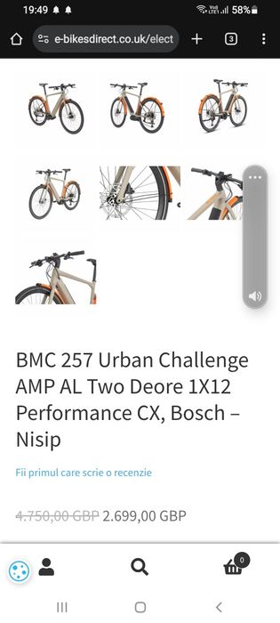 BMC bicicleta electrica,  mărimea M , 29'