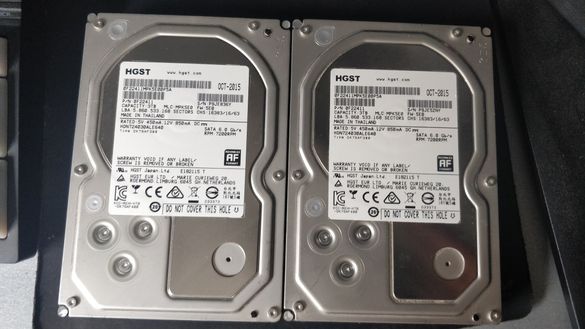 2 броя твърди дискове (HDD) HGST 3TB, подходящи за NAS системи