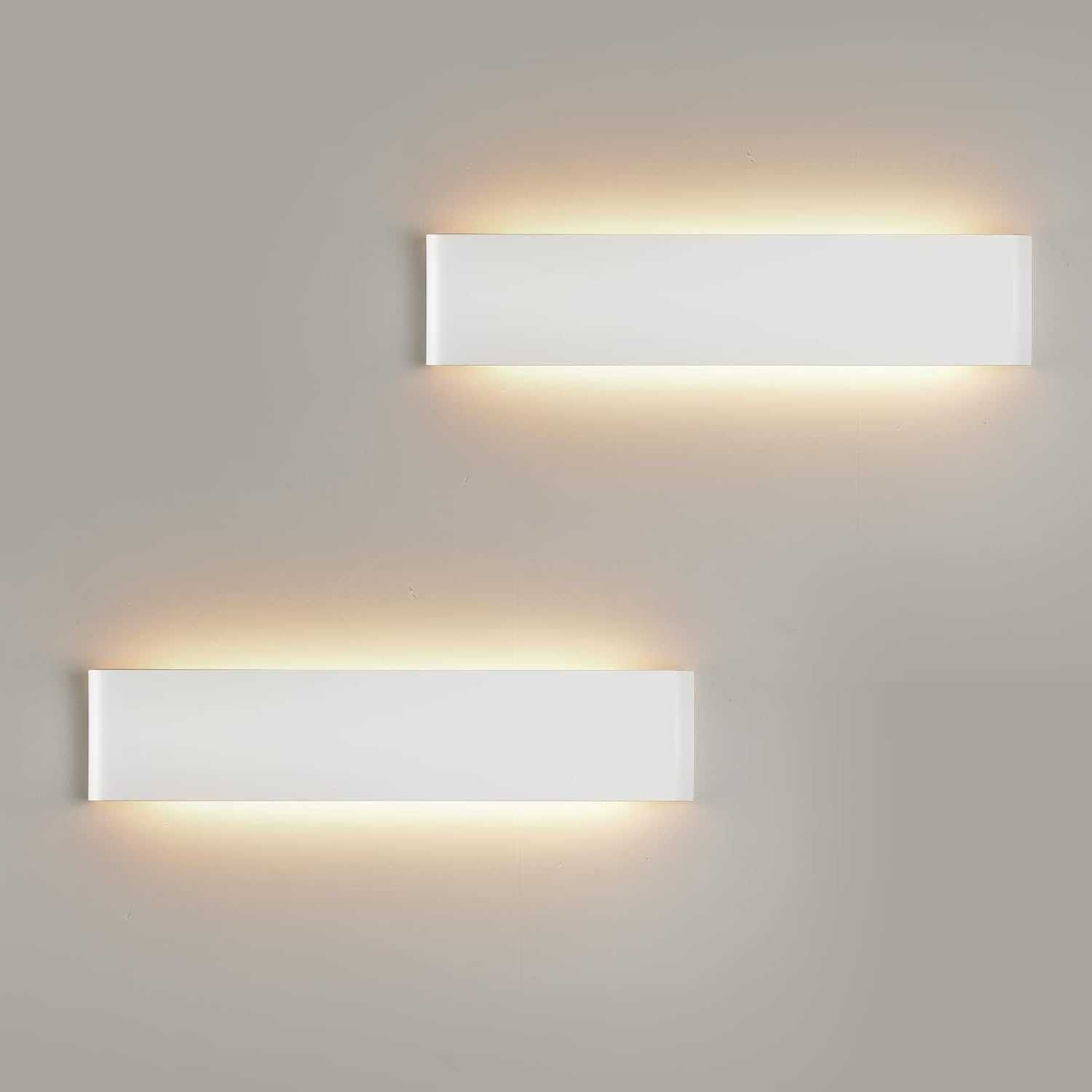 НОВИ! LED стенни лампи 24W, IP44, топло бяла светлина 3000K, 2 бр/к-кт