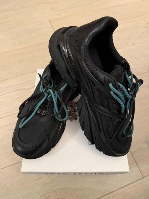 Sneakers barbati enzo bertini din piele naturala si textil