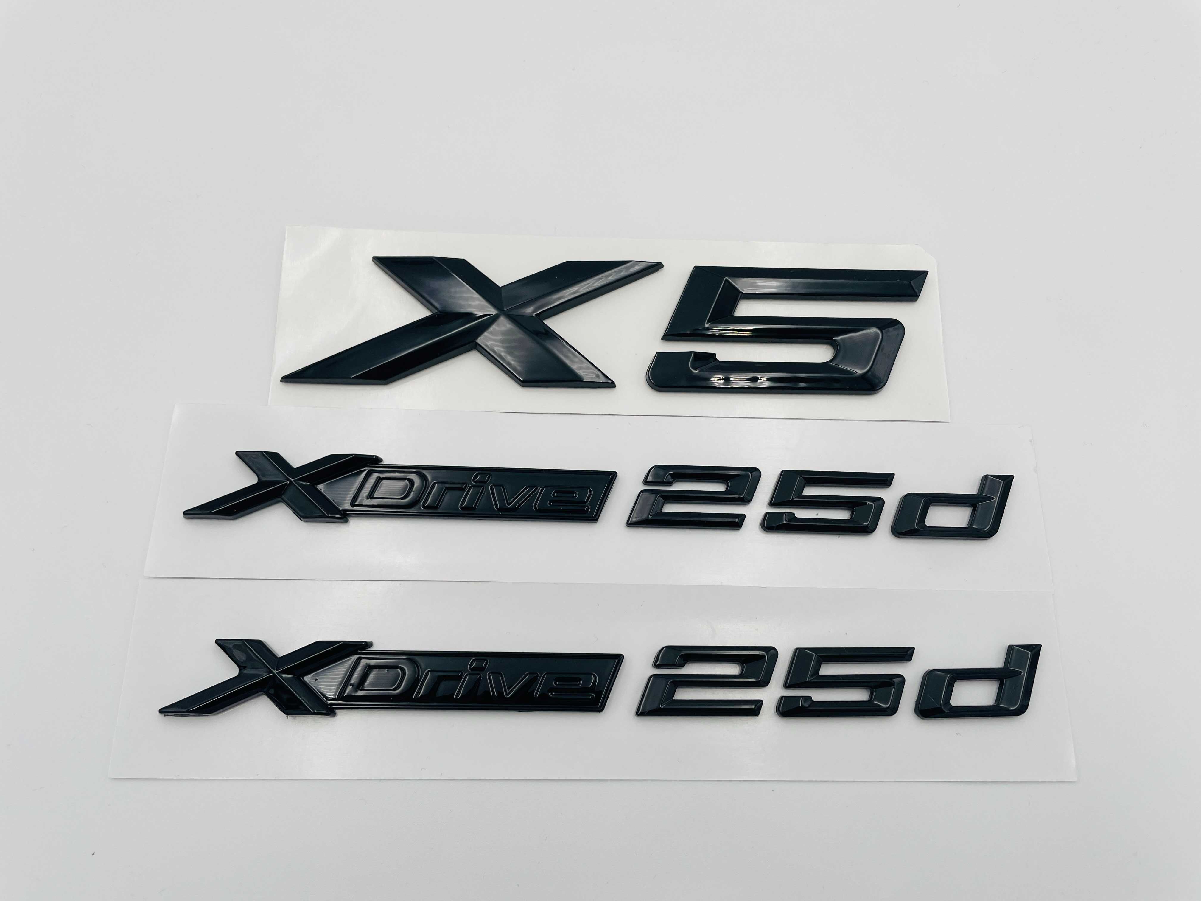 Set embleme compatibile BMW X5 x-drive 25d negru