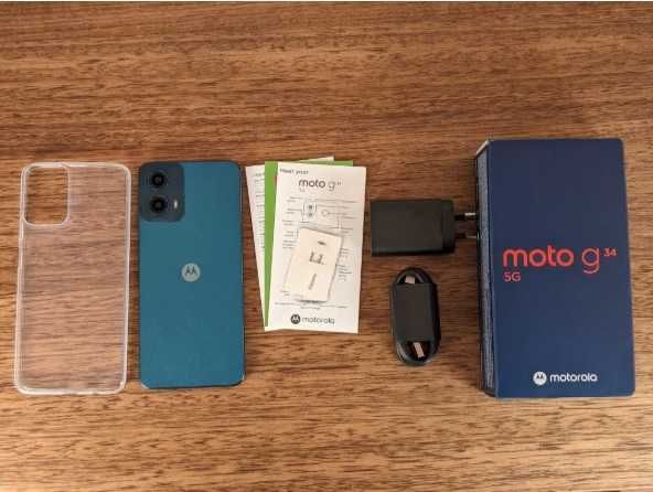 Нов Motorola Моto G34 5G, 8/128GB, 120 Hz дисплей, неразпечатан