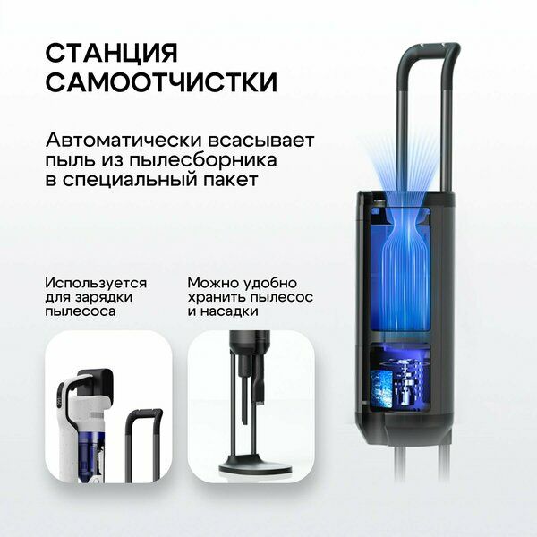 Вертикальный пылесоc Roidmi Cordless vacuum cleaner with selfcleaning