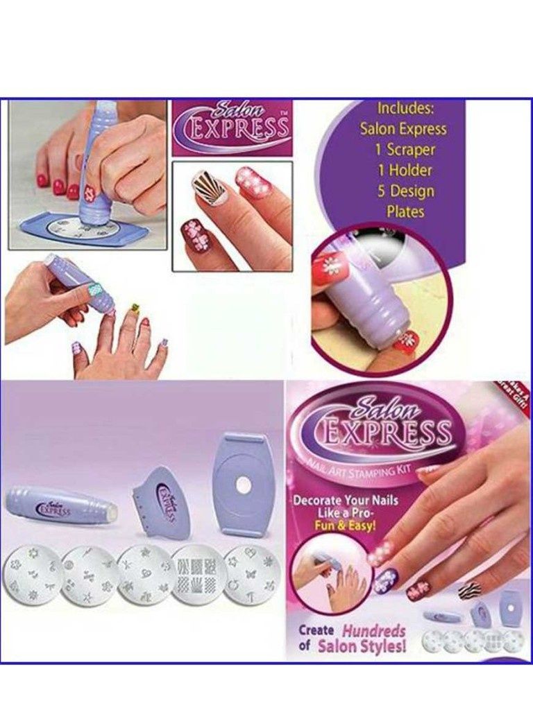 Комплект за маникюр Salon Express Nail Art Stamping Kit
