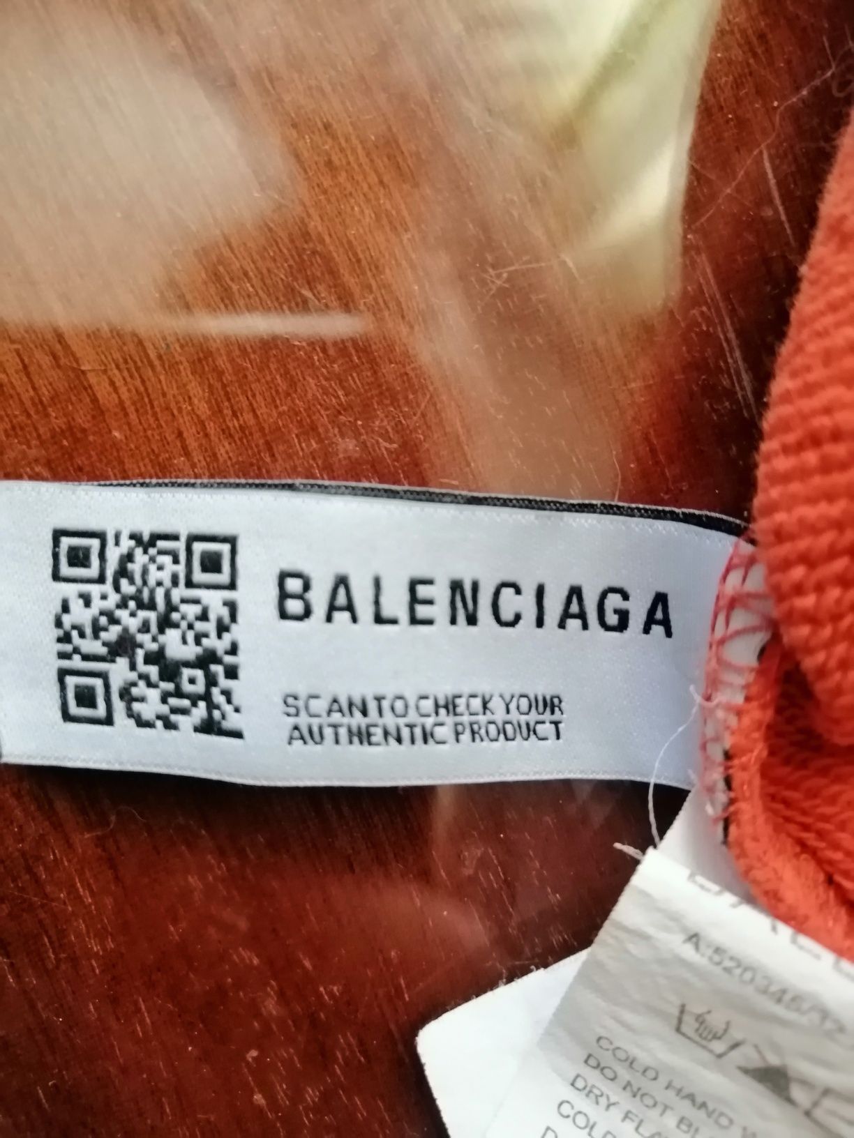 Bluza hanorac Balenciaga Paris portocaliu