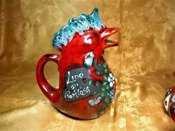 Set servit bauturi calde, ceramica neagra glazurata, colectie, vintage