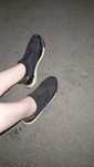 Pantofi dama sport/Adidasi LCWaikiki negrii cu auriu, piele+textil, 40