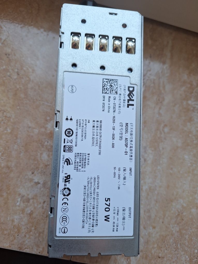 Sursa server dell 570w nouă