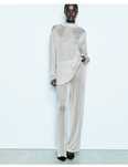 Costum elegant argintiu Zara gri metalizat