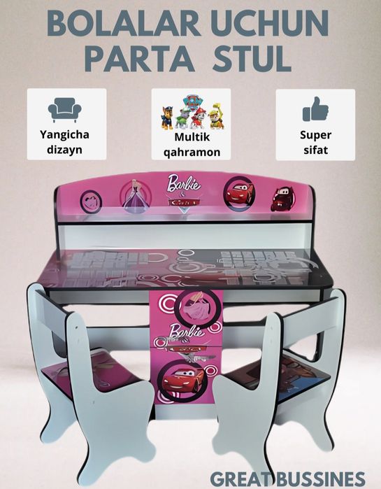 Bolalar uchun stul parta