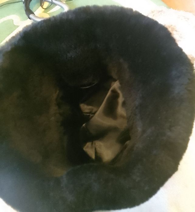 Caciula dama blana naturala