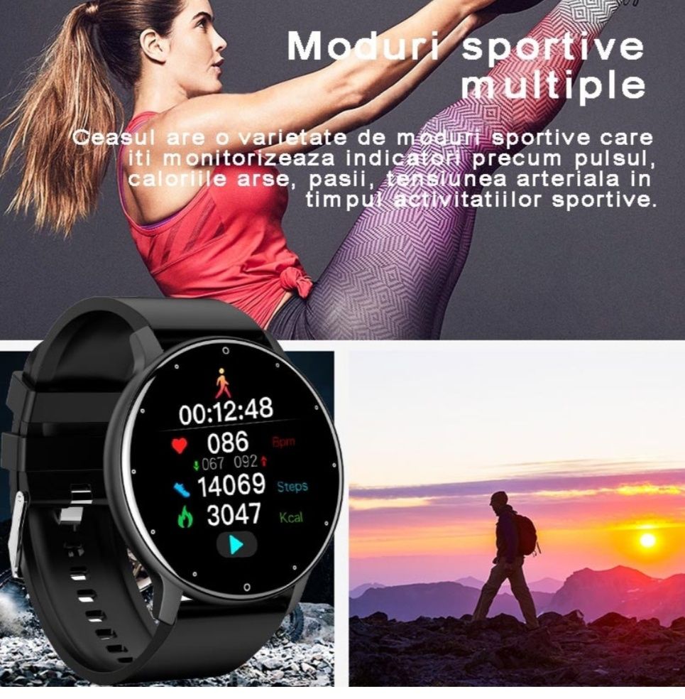 Ceas smartwatch si bratara fitness,