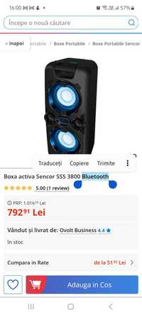 Boxa karaoke activa Sencor SSS 3800 Nu trimit.