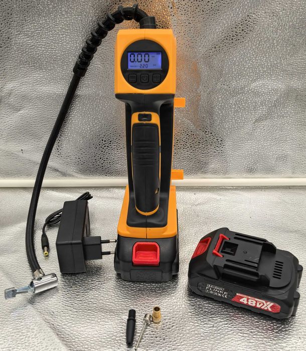 Compresor auto portabil 48V, 2 baterii + incarcator inclus!