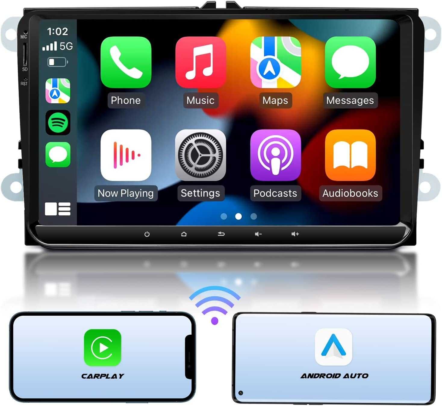 9" EONON IPS Android 11 Volkswagen/SEAT/SKODA CarPlay & Android Auto