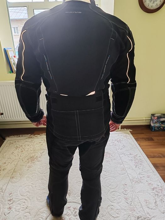 Costum moto Polo Drive piele+textil,Corduna,Sympatex,2 purtări ca nou