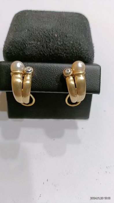 Vind cercei din aur 14kt cu perle Akoya