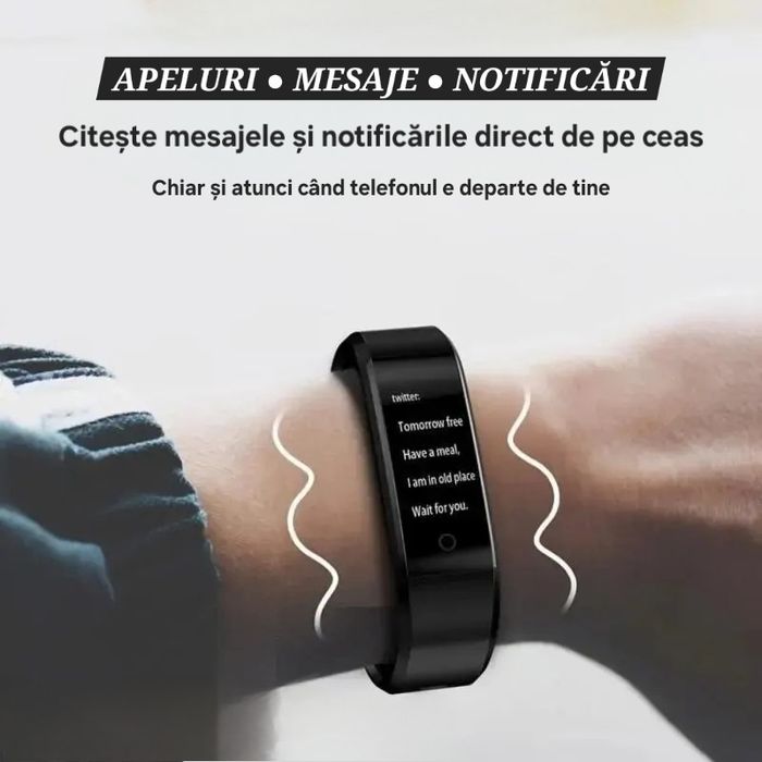 Ceas Smart Puls/Tensiune/Calorii/Distanțe. Apeluri/Mesaje/Notificări.