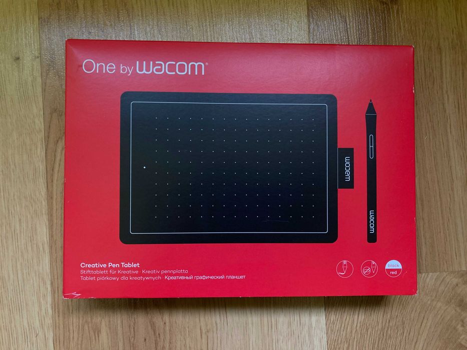 Графичен таблет Wacom - One by - Small, червен