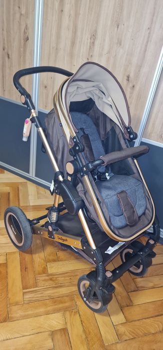 Cărucior Daliya 3 in 1 bej cu maro