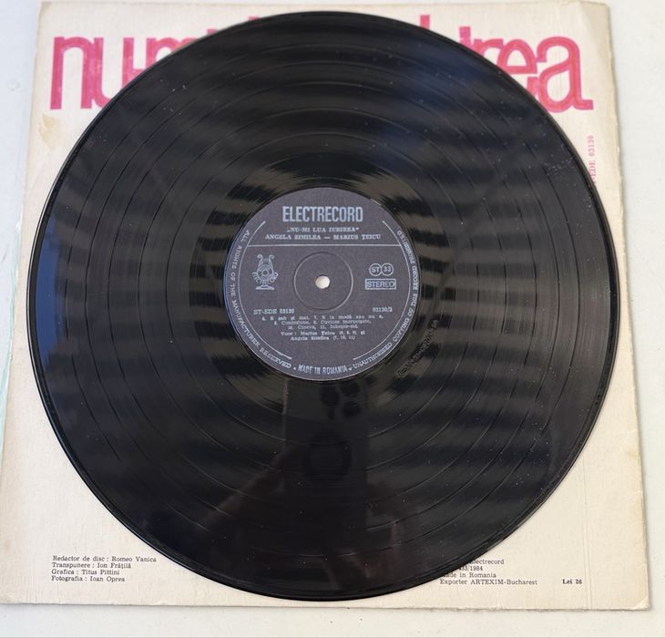 Vinil Angelea Similea si Marius Teicu - Electrecord