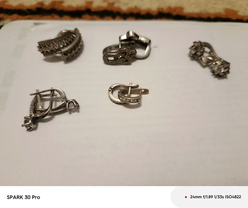 Серьги серебро 925 проба