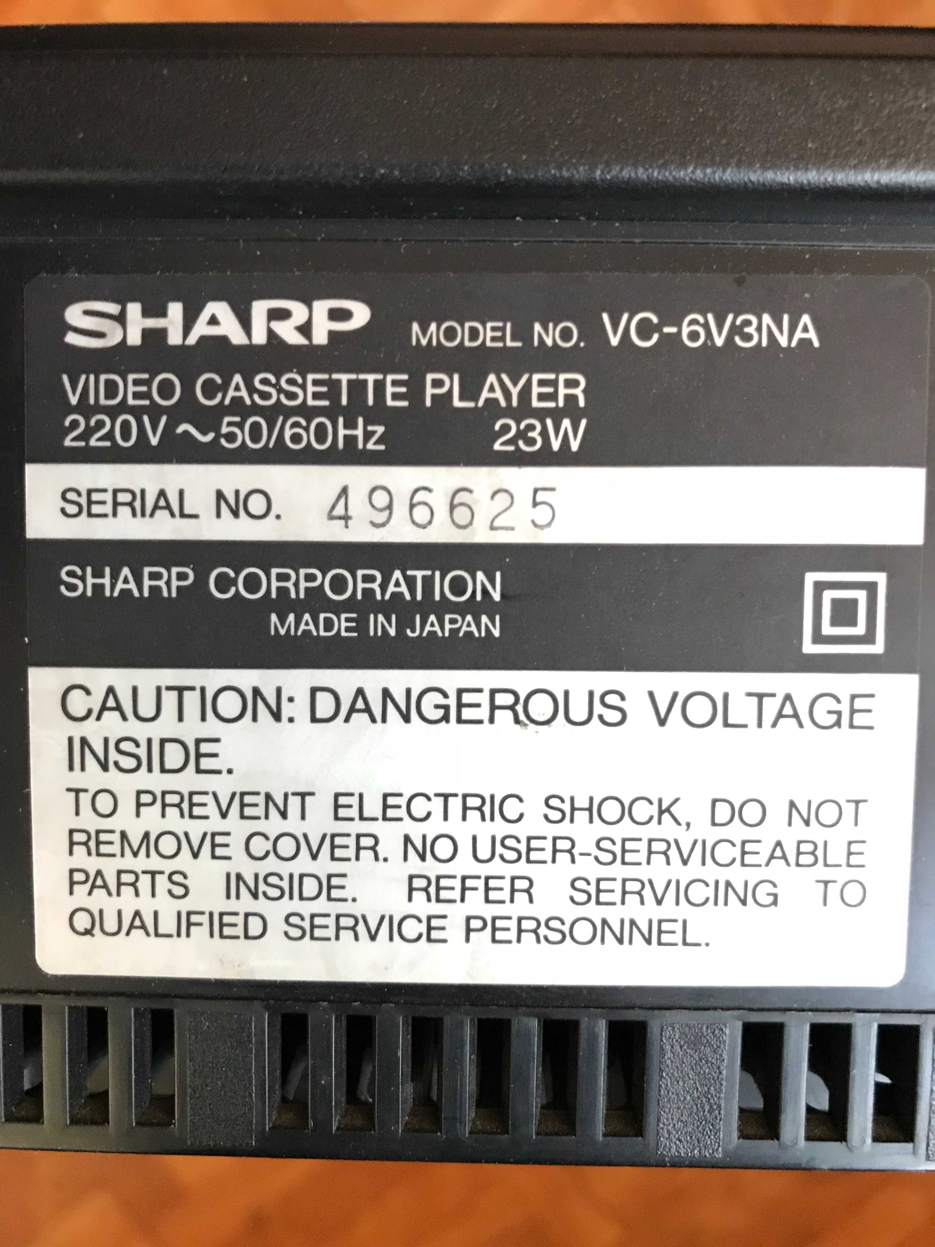 Video cassette player SHARP