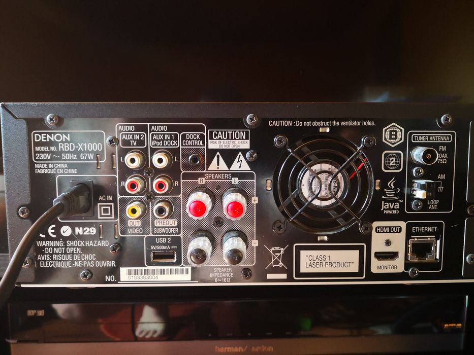 Receiver Denon blu ray 2x70 w